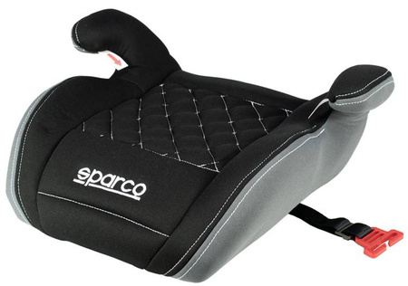 Sparco Fotelik Samochodowy 15-36 kg Podstawka + Opaska Odblaskowa + Komin Chusta Czarno-Szary