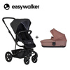 [OUTLET] Easywalker Harvey 2 Wózek Głęboko-Spacerowy Night Black (zawiera stelaż, siedzisko z budką i pałąkiem) 