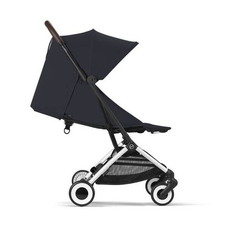 Cybex Orfeo Wózek Spacerowy Rama Srebrna Dark Blue + Folia Przeciwdeszczowa